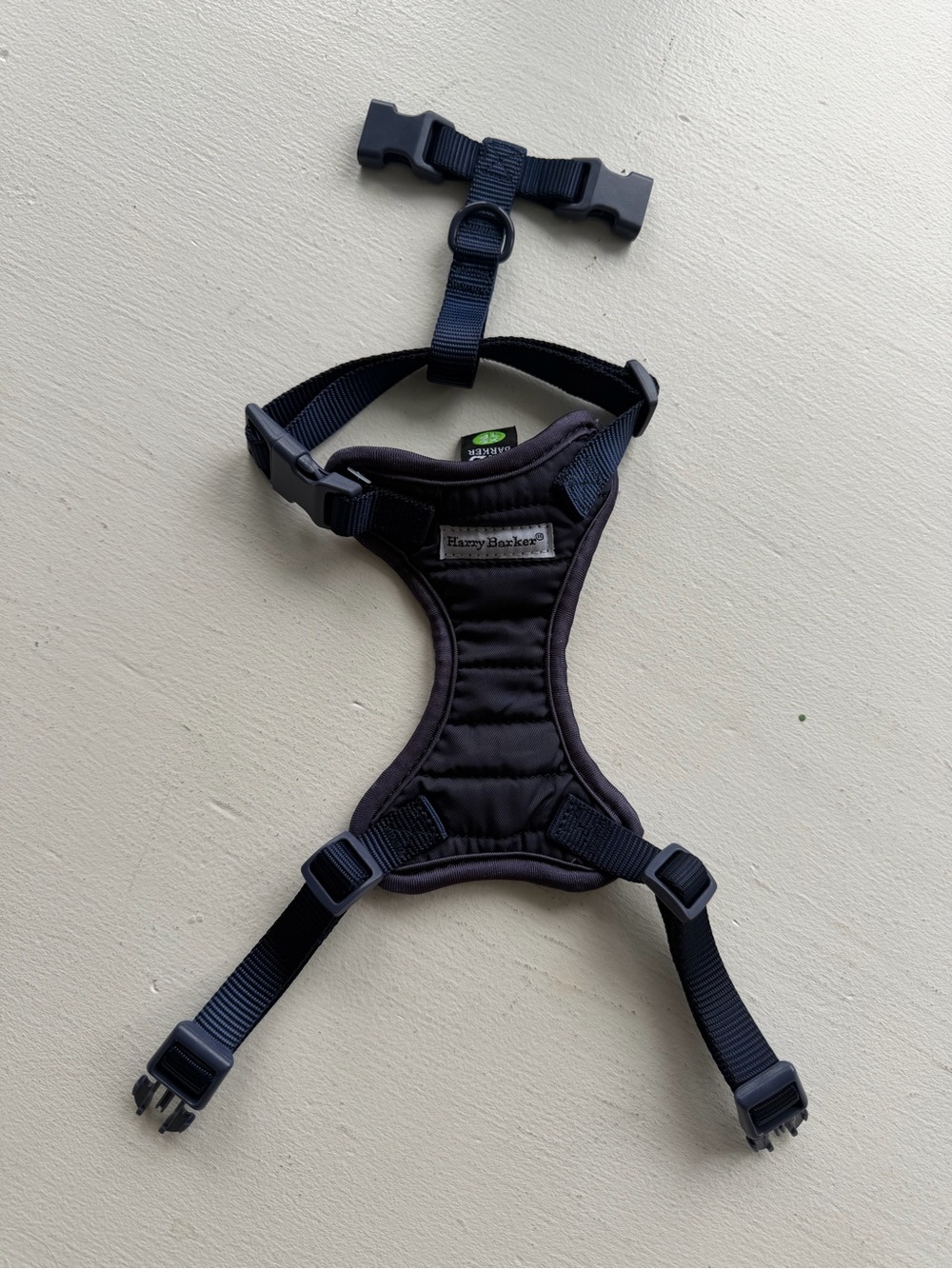 Harry Barker Quilted Padded Dog Harness Navy XS